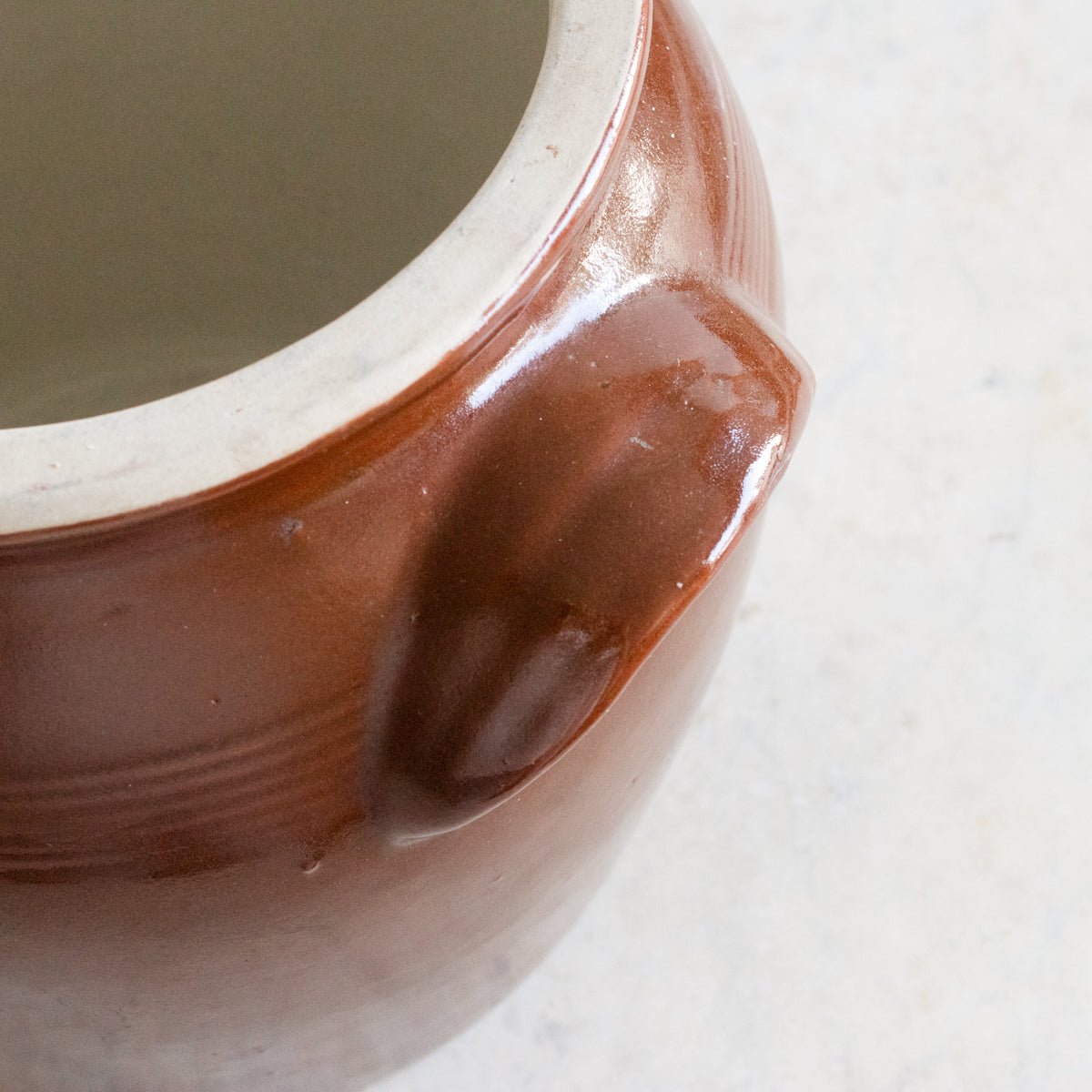 Vintage Stoneware Crock | Brown - elsie green - The French Kitchen