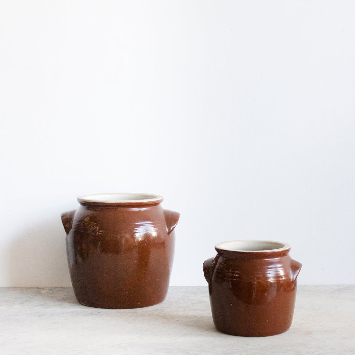 Vintage Stoneware Crock | Brown - elsie green - The French Kitchen