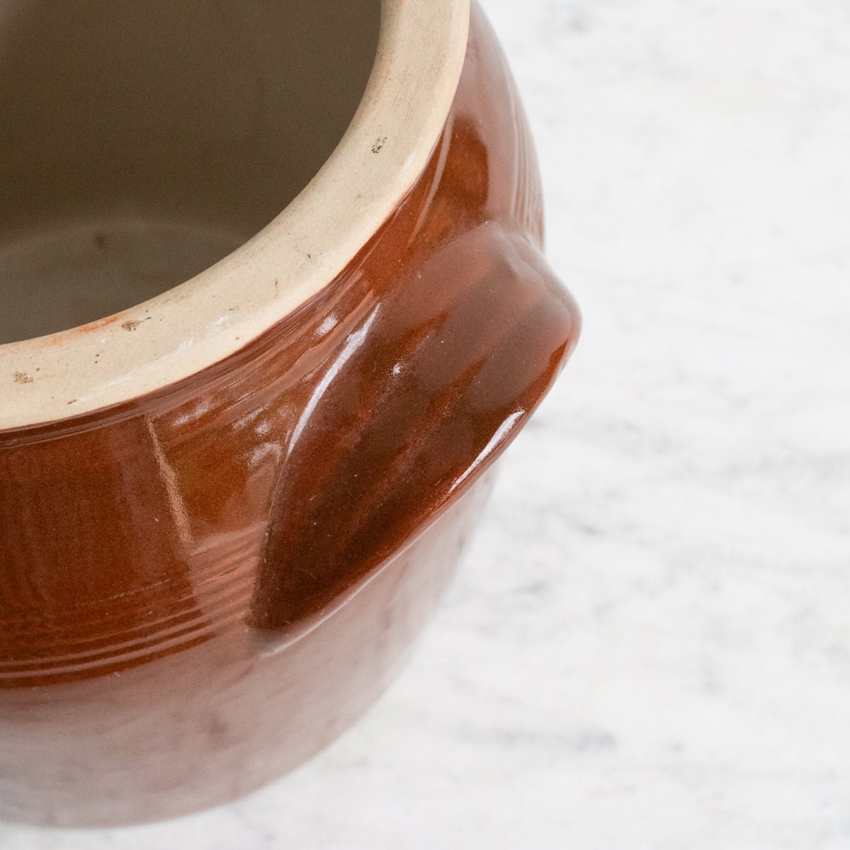 Vintage Stoneware Crock | Brown - elsie green - The French Kitchen