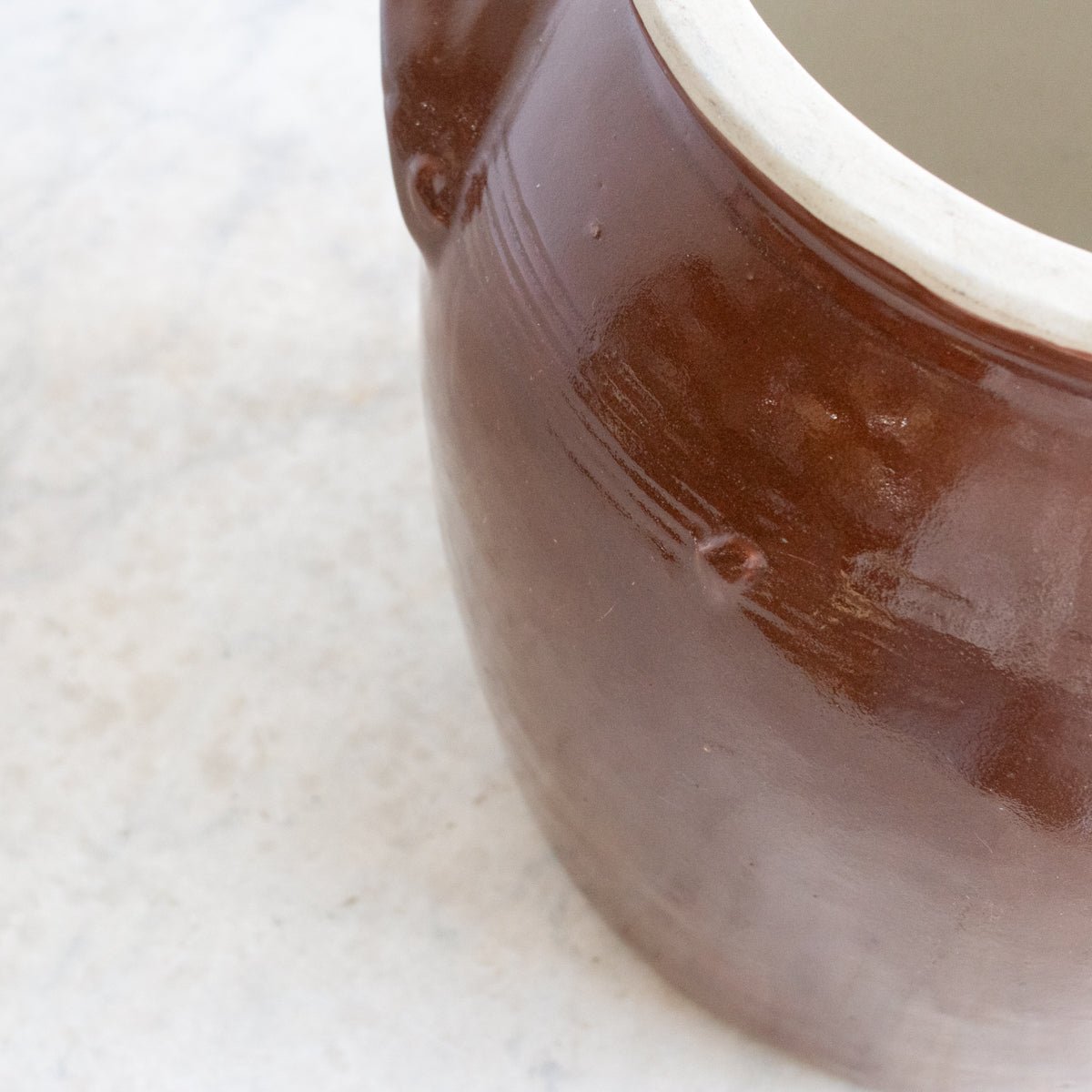 Vintage Stoneware Crock | Brown - elsie green - The French Kitchen