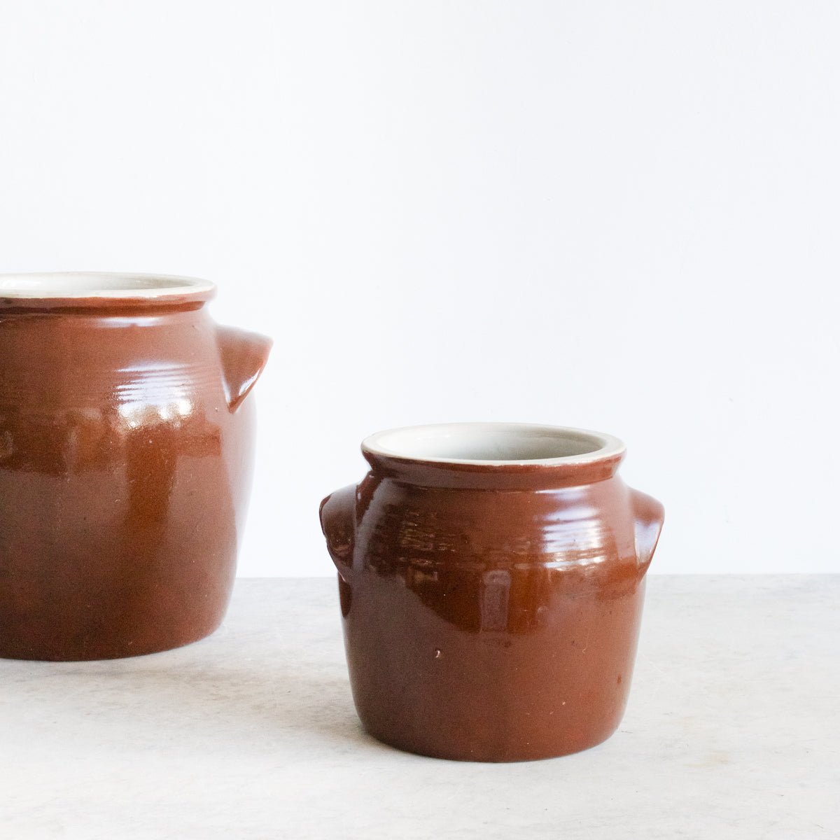Vintage Stoneware Crock | Brown - elsie green - The French Kitchen