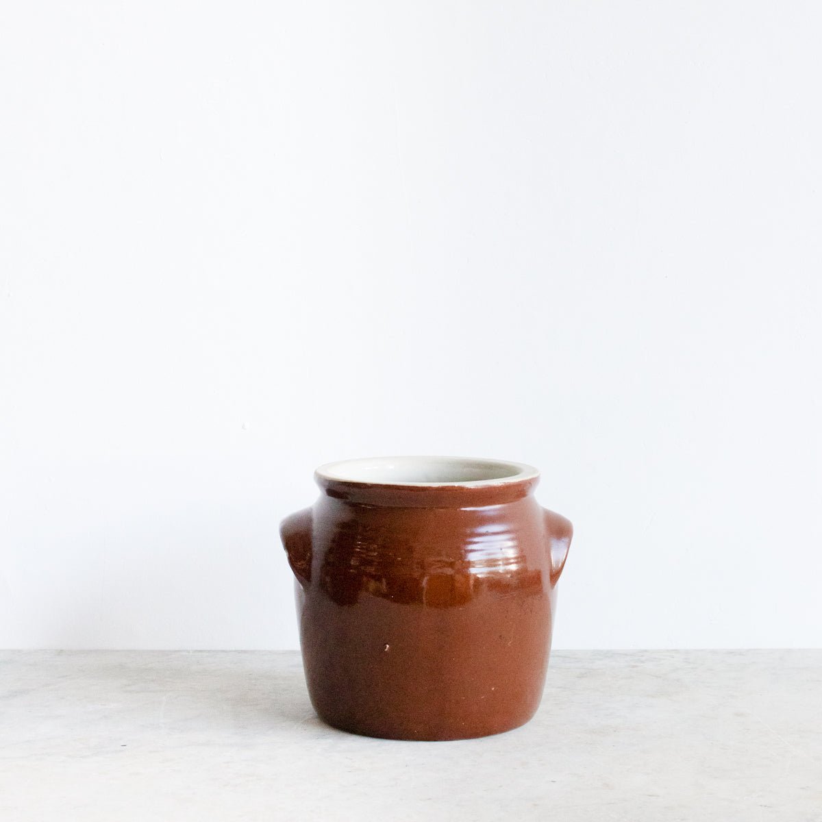 Vintage Stoneware Crock | Brown - elsie green - The French Kitchen