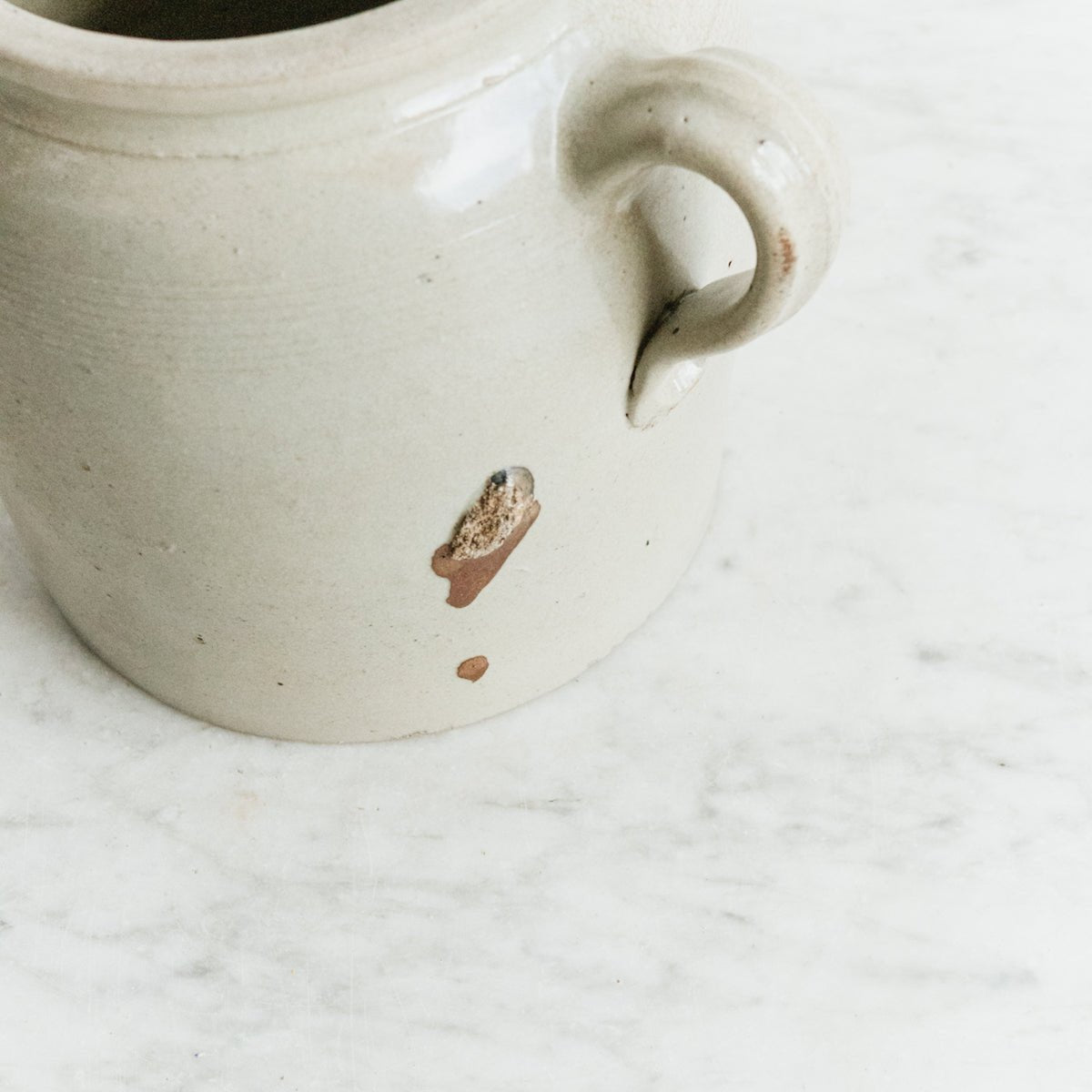 Vintage Stoneware Crock w/ Handles - elsie green - The French Kitchen