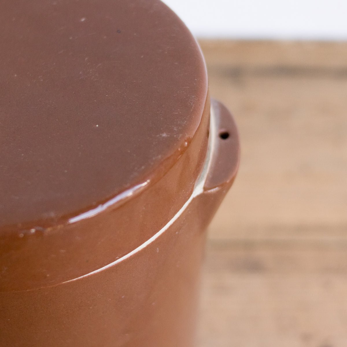 Vintage Stoneware Crock With Lid | Brown - elsie green - The French Kitchen