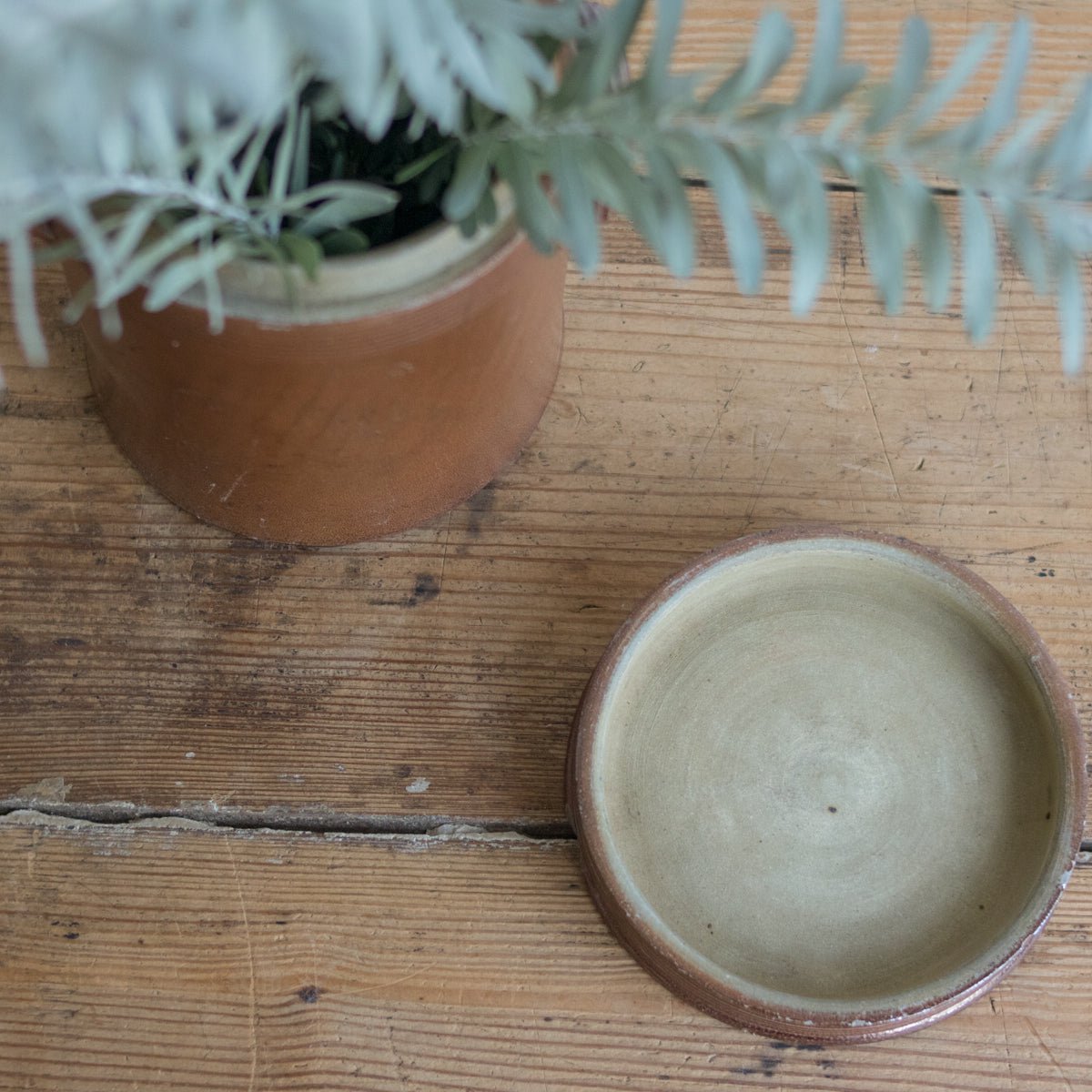 Vintage Stoneware Crock With Lid | Brown - elsie green - The French Kitchen