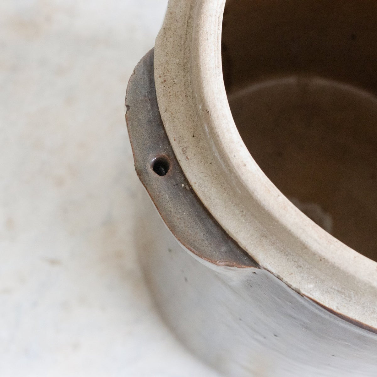 Vintage Stoneware Crock With Lid | Brown - elsie green - The French Kitchen