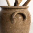 Vintage Stoneware Crock with Wood Spoons - elsie green - the french kitchen