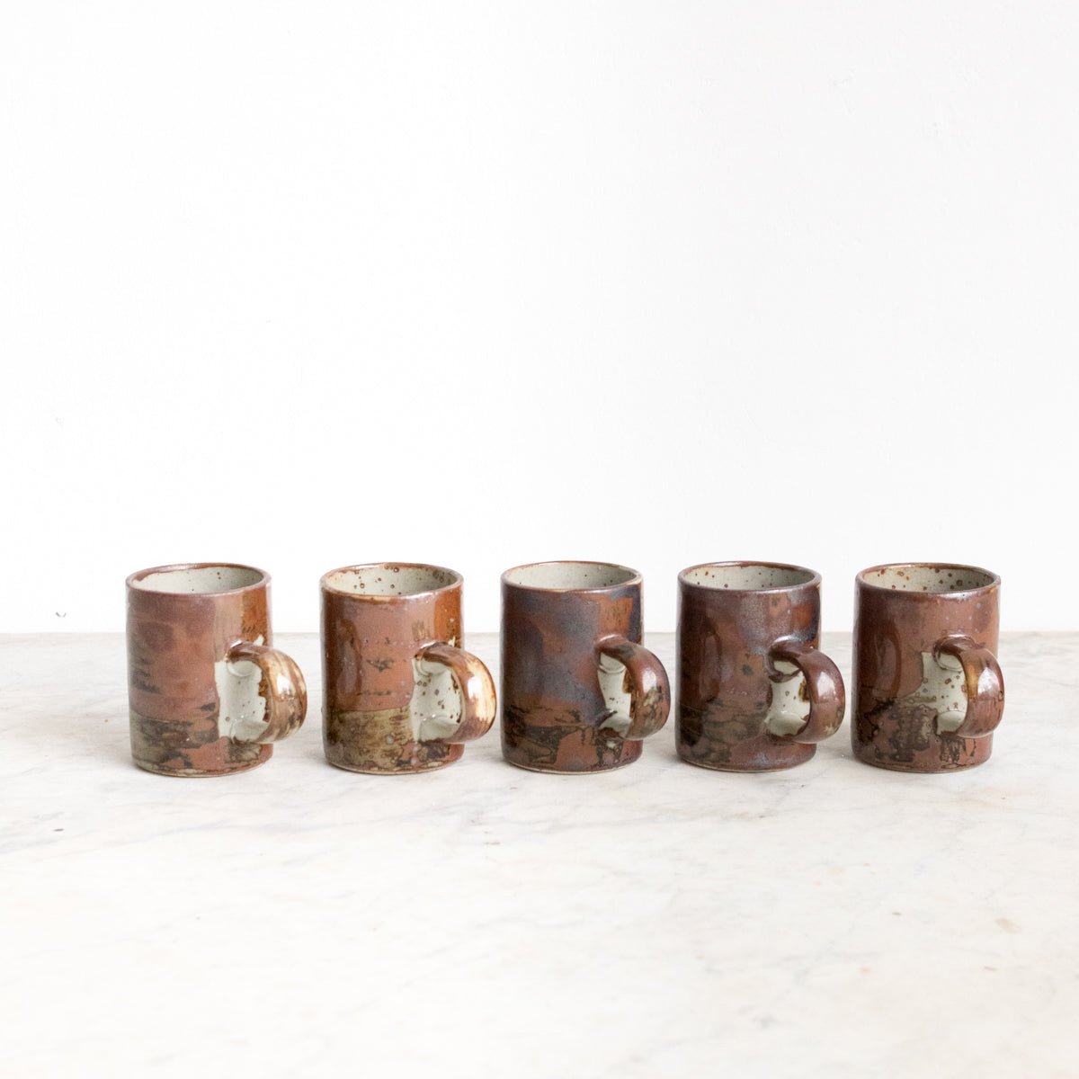 Vintage Stoneware Demitasse Cup Set Of 5 - elsie green - The French Kitchen