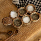 Vintage Stoneware Escargot Tray with Petite Spoons - elsie green - the french kitchen