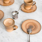 Vintage Stoneware Espresso Cup and Saucer Set of 6 - elsie green - the french kitchen