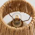 Vintage Stoneware Lamp with Hemp Shade - elsie green - decor