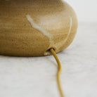 Vintage Stoneware Lamp with Hemp Shade - elsie green - decor