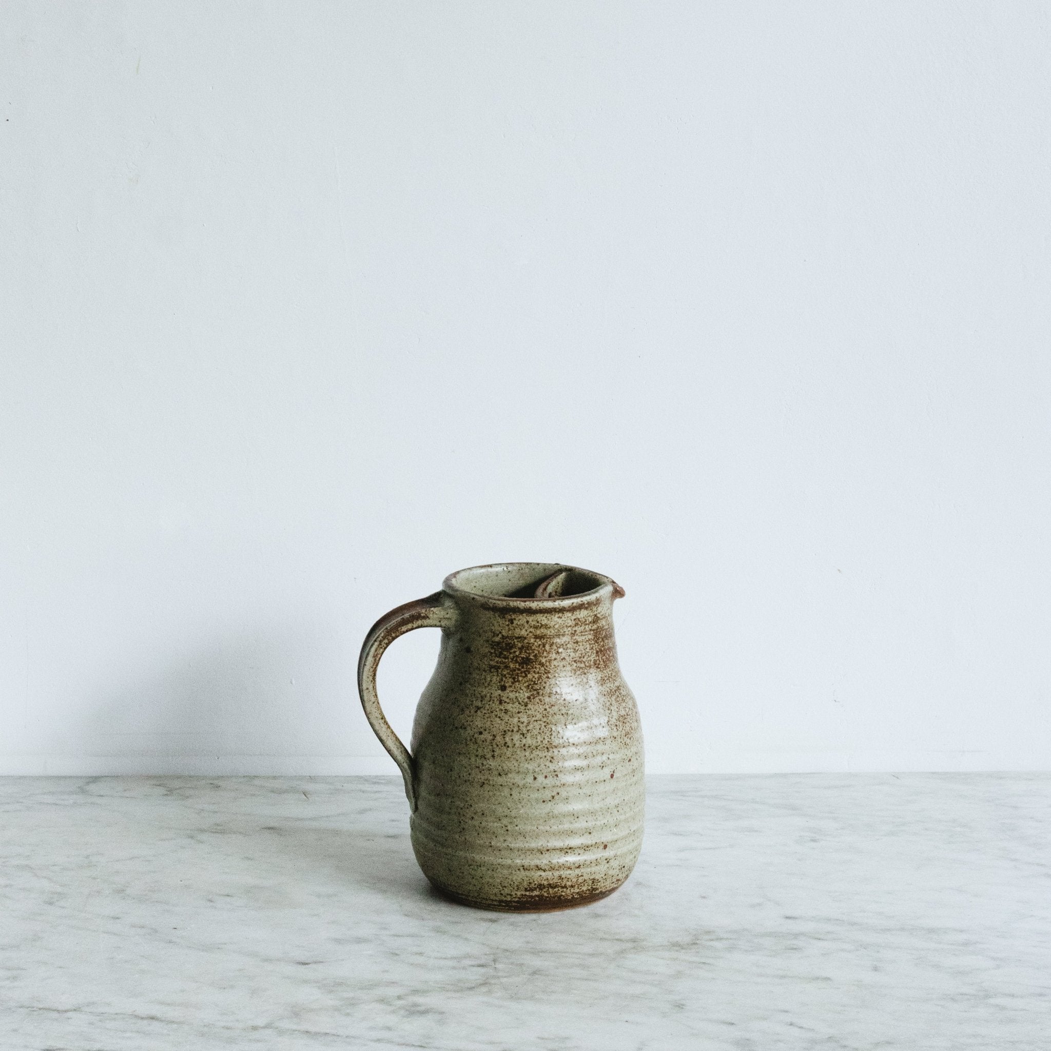 Vintage Stoneware Pitcher | Signed By Artist - elsie green - The French Kitchen