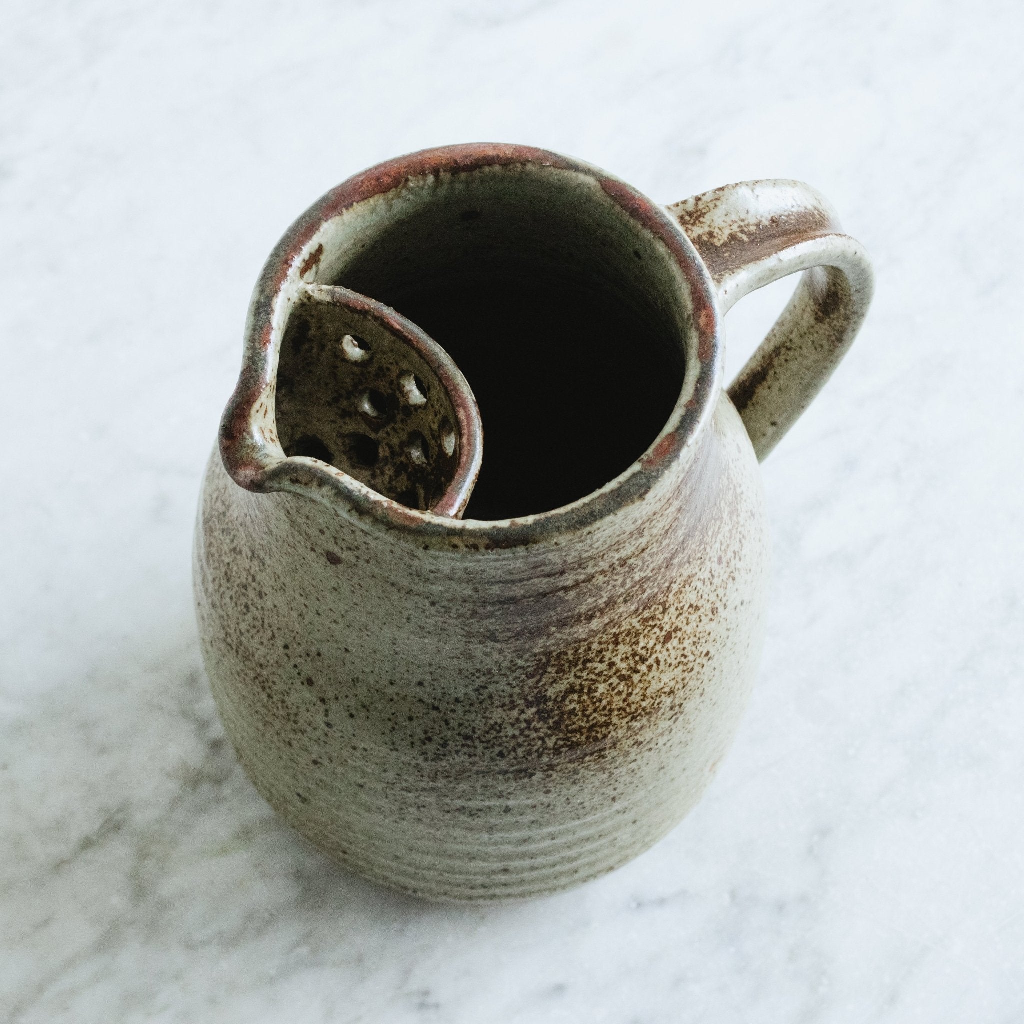 Vintage Stoneware Pitcher | Signed By Artist - elsie green - The French Kitchen