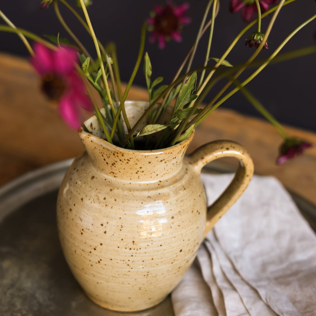 Vintage Stoneware Pitcher - elsie green - the french kitchen