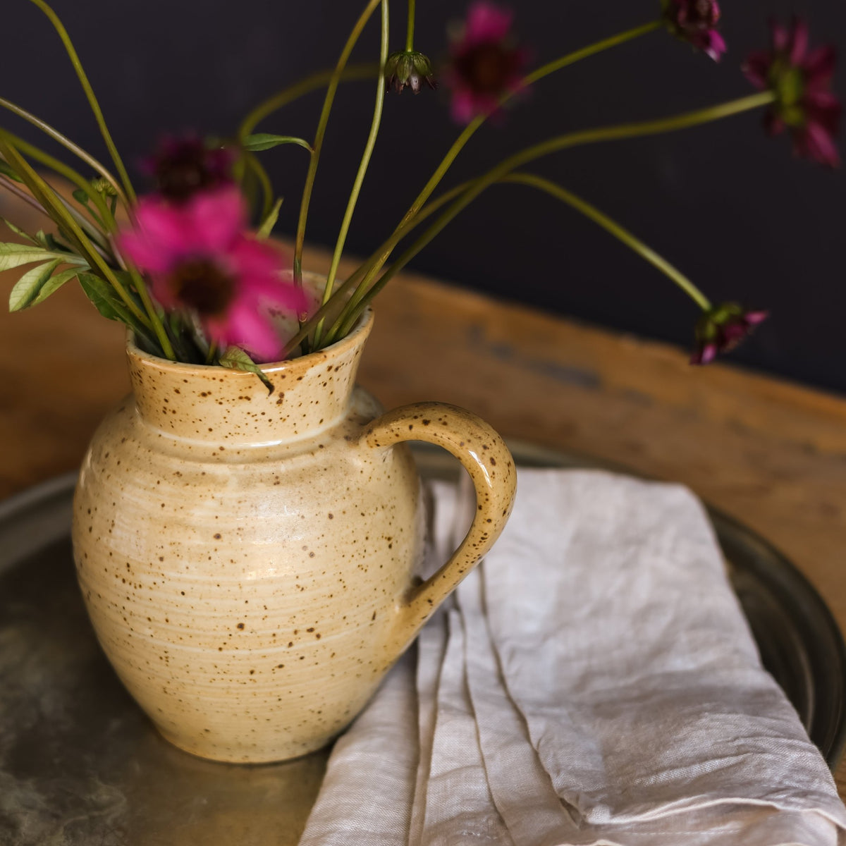Vintage Stoneware Pitcher - elsie green - the french kitchen
