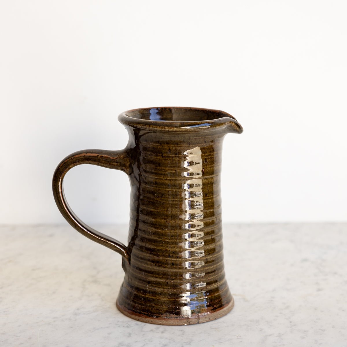 Vintage Stoneware Pitcher with Wood Spoons - elsie green - the french kitchen