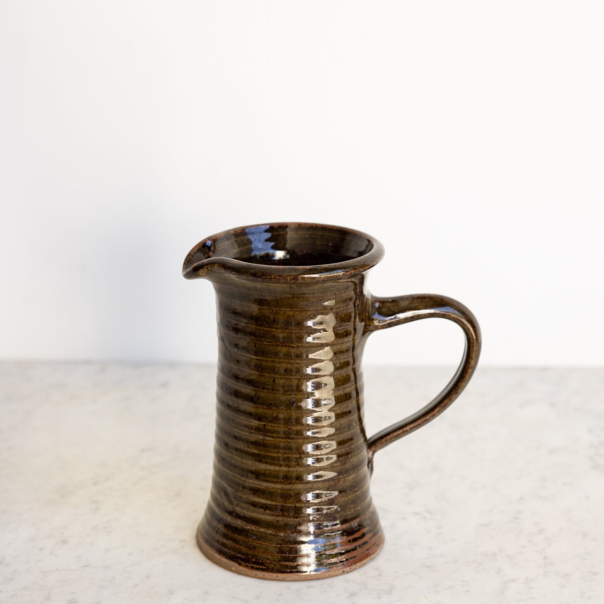 Vintage Stoneware Pitcher with Wood Spoons - elsie green - the french kitchen