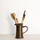 Vintage Stoneware Pitcher with Wood Spoons - elsie green - the french kitchen