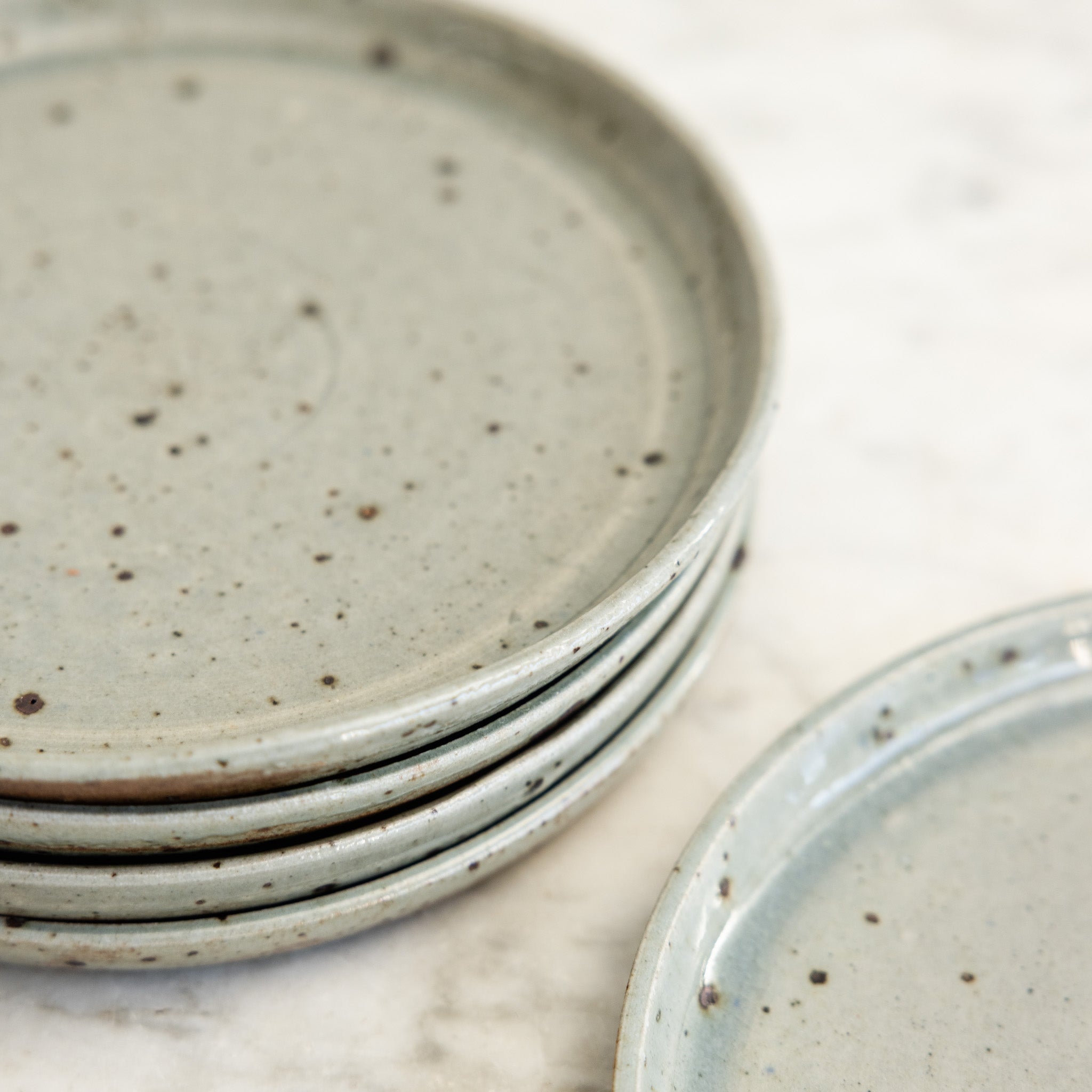 Vintage Stoneware Plate Set of 5 - elsie green - the french kitchen