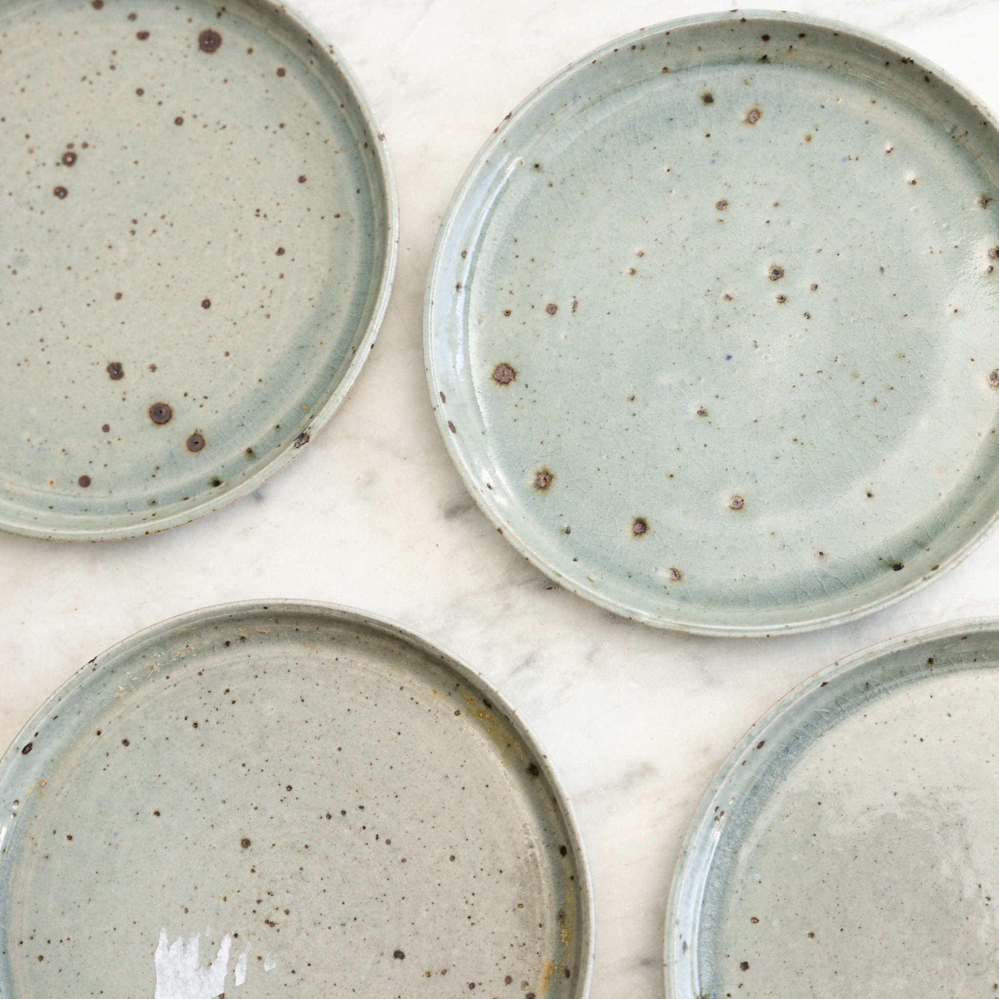 Vintage Stoneware Plate Set of 5 - elsie green - the french kitchen
