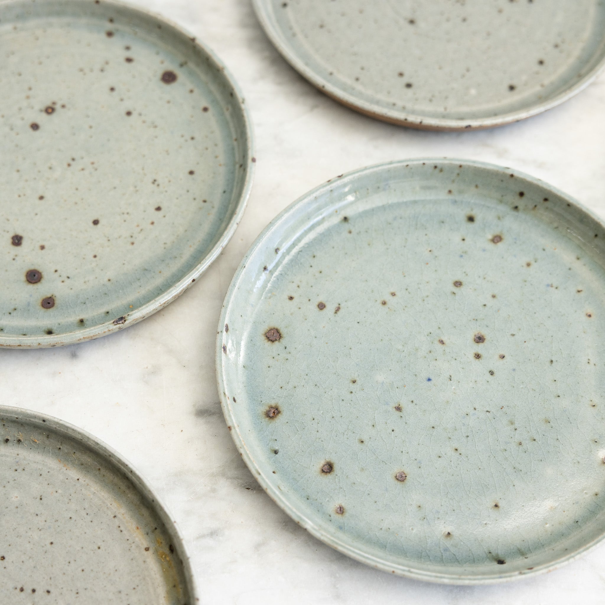 Vintage Stoneware Plate Set of 5 - elsie green - the french kitchen