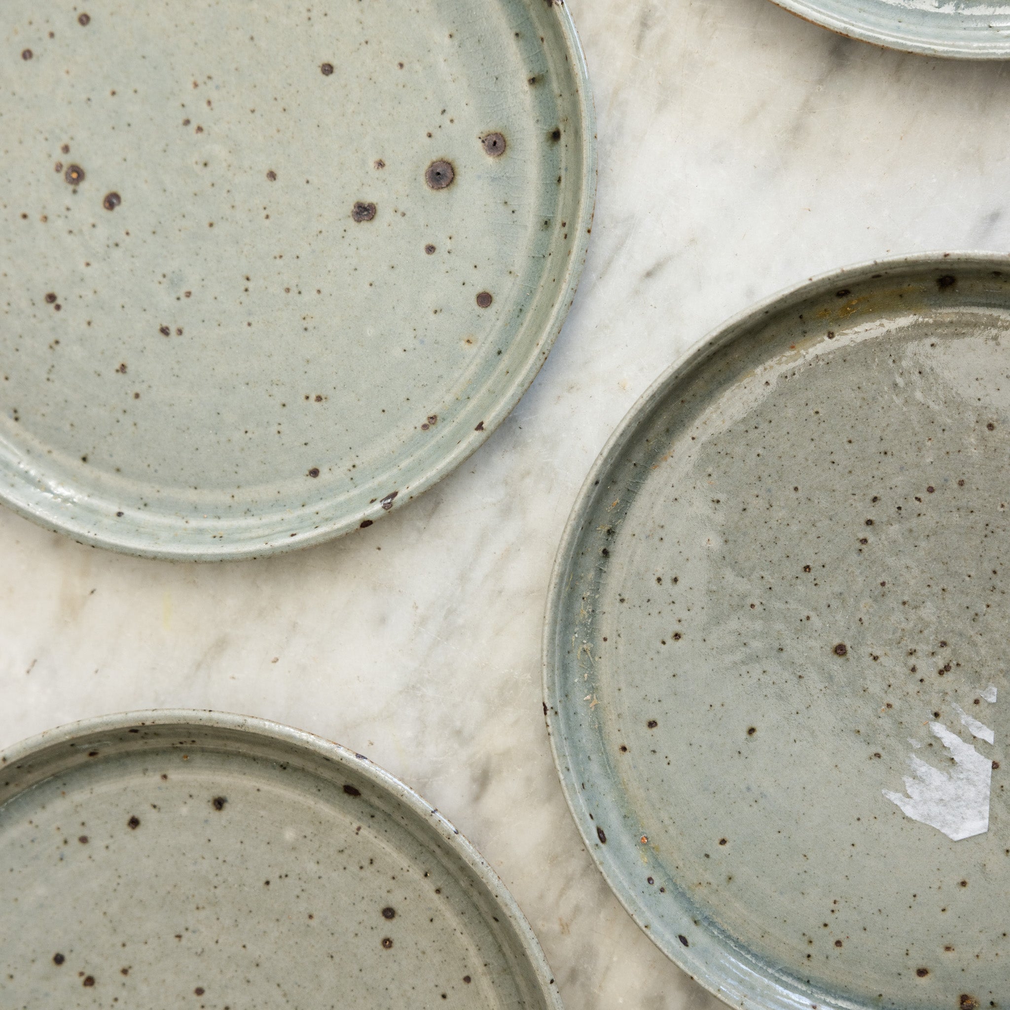 Vintage Stoneware Plate Set of 5 - elsie green - the french kitchen