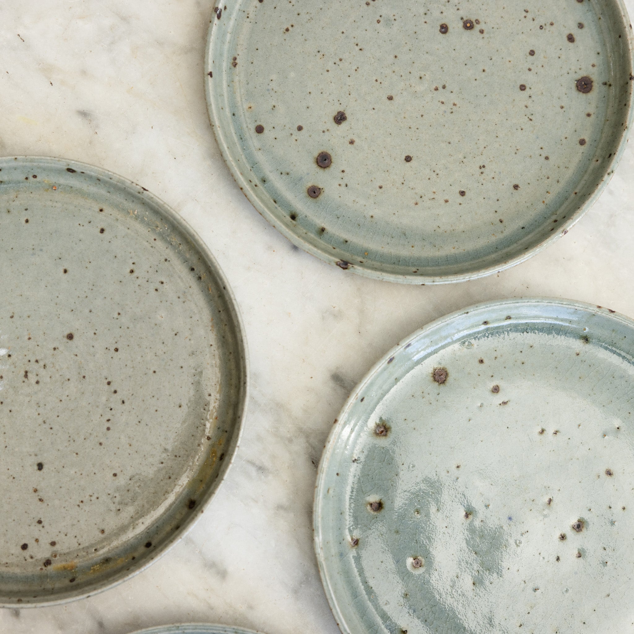 Vintage Stoneware Plate Set of 5 - elsie green - the french kitchen