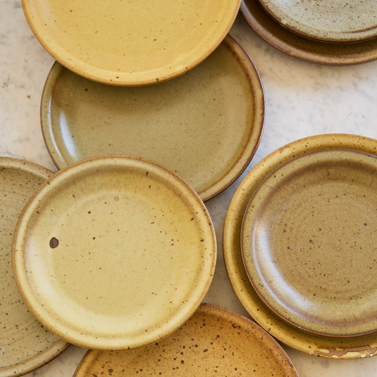 Vintage Stoneware Plate Set of 6 - elsie green - the french kitchen