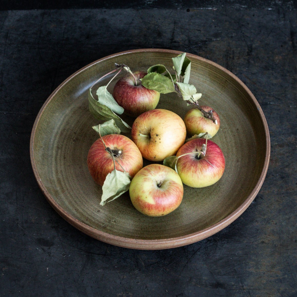 Vintage Stoneware Platter | Signed by Artist - elsie green - art