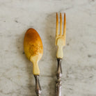 Vintage Stoneware Platter with Bone Serving Set - elsie green - The French Kitchen