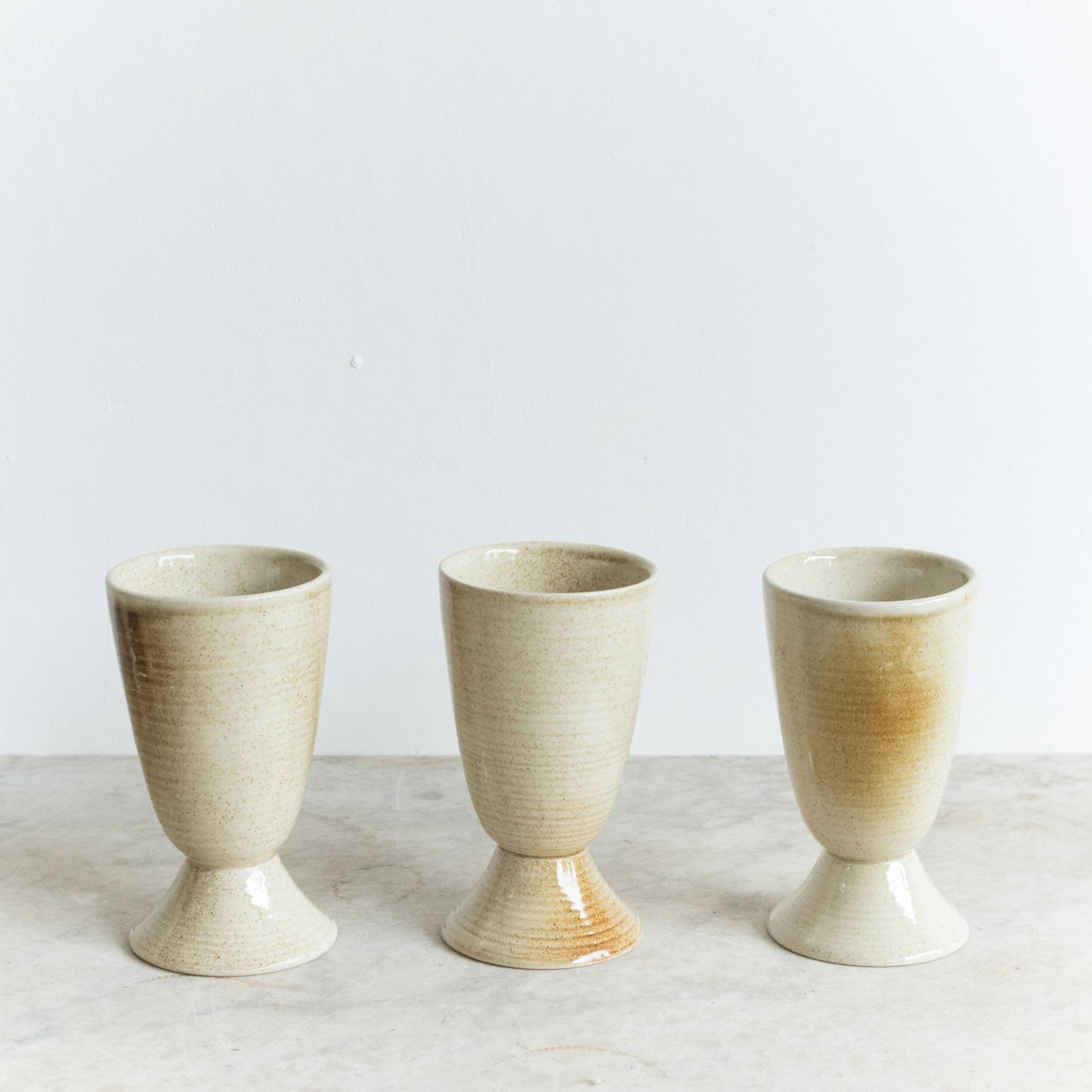 Vintage Stoneware Tumbler Set Of 5 - elsie green - The French Kitchen