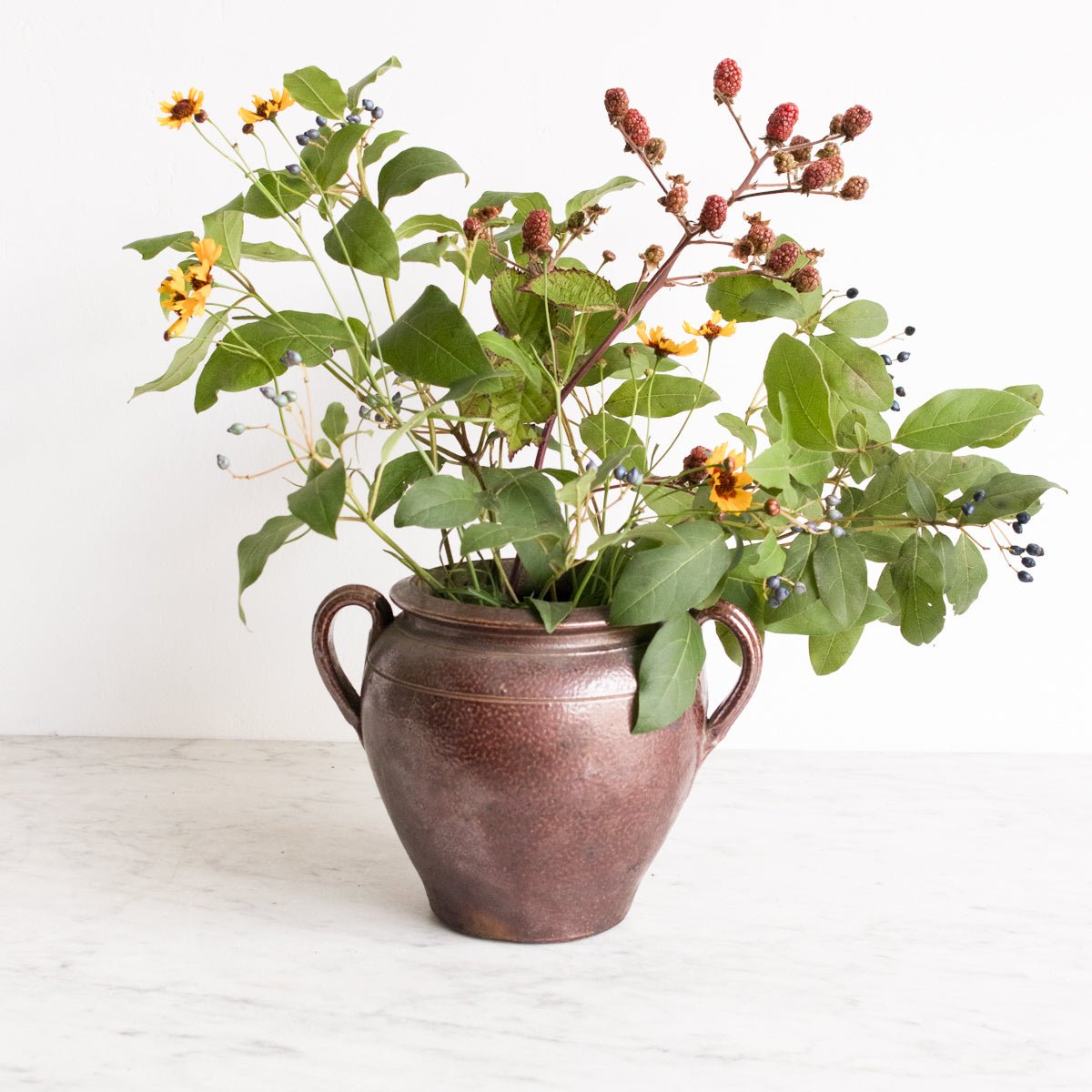 Vintage Stoneware Urn | Brown - elsie green - the french kitchen