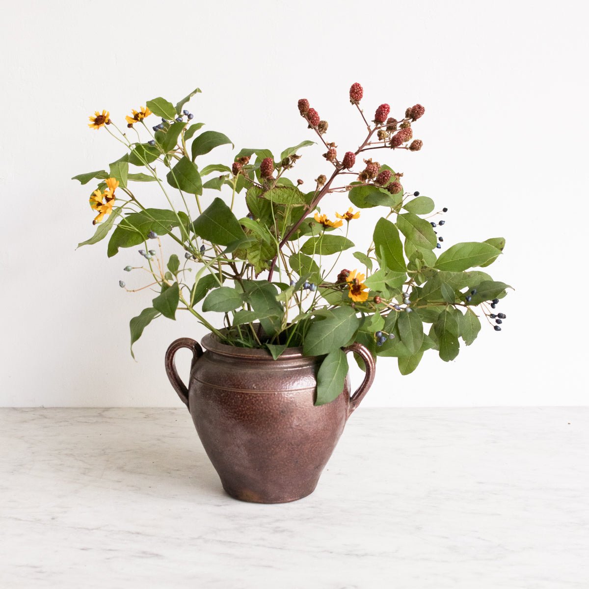 Vintage Stoneware Urn | Brown - elsie green - the french kitchen