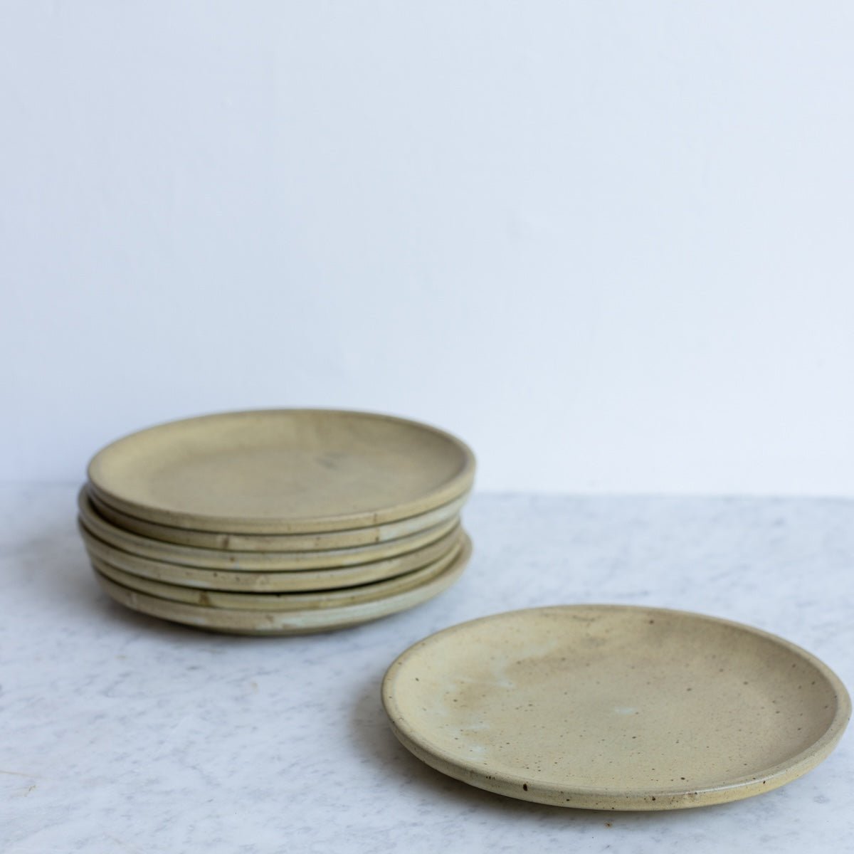 Vintage Taizé Abbey Stoneware Plate Set of 7 - elsie green - the french kitchen