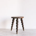 Vintage Tripod Stool with Twist Legs - elsie green - furniture