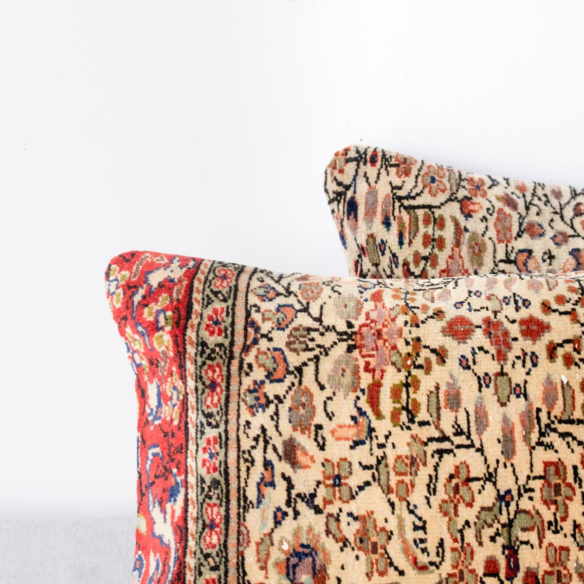 Vintage Tufted Rug Pillow | Croix - elsie green - textiles