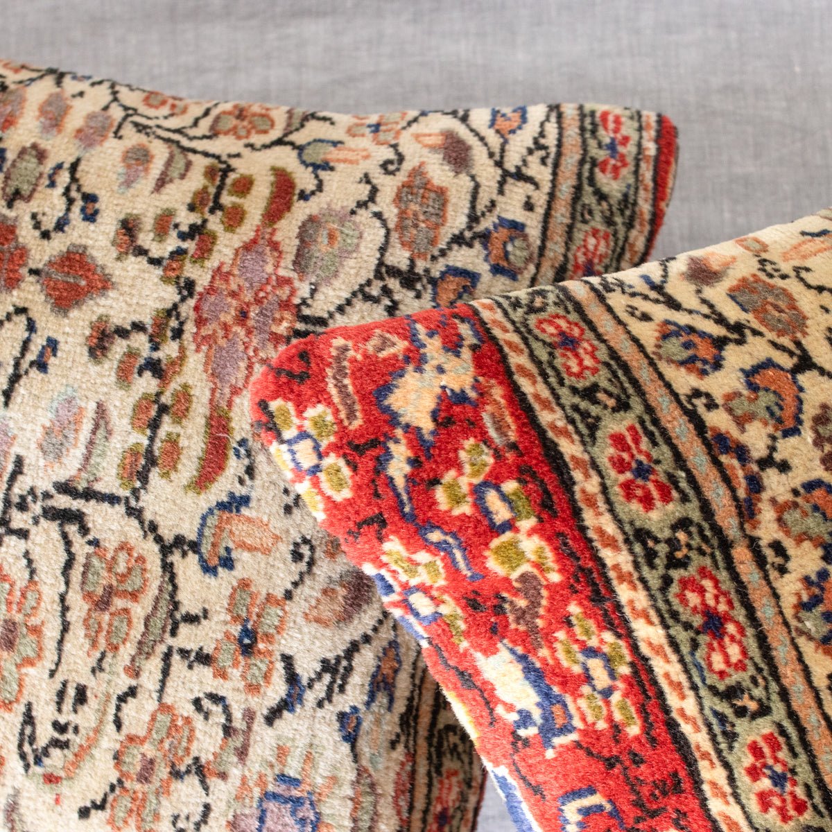 Vintage Tufted Rug Pillow | Croix - elsie green - textiles