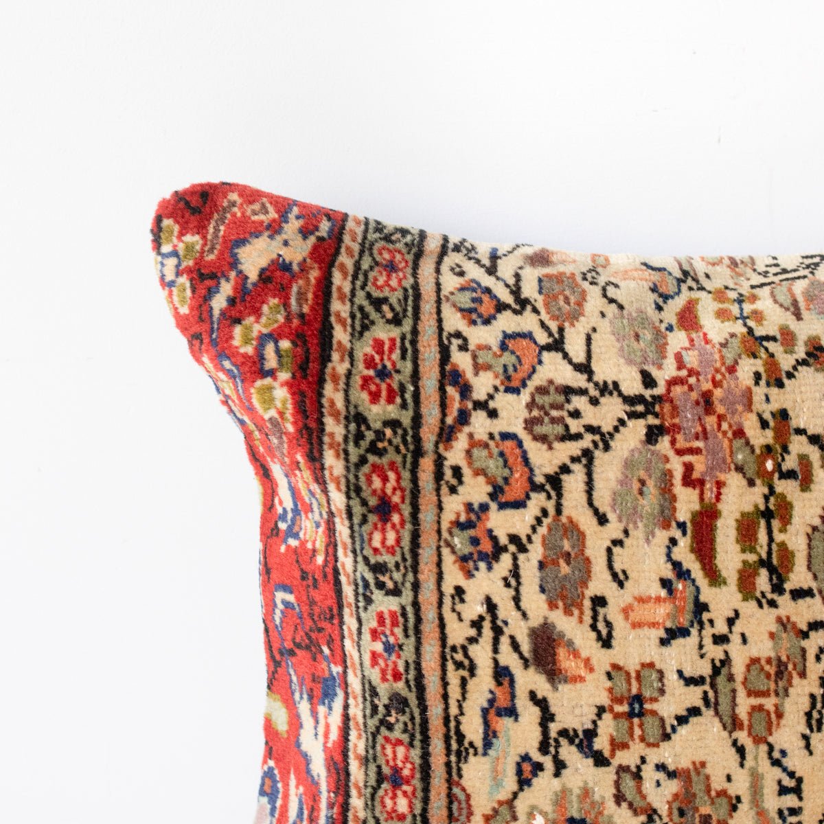 Vintage Tufted Rug Pillow | Croix - elsie green - textiles