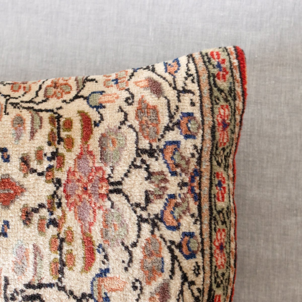 Vintage Tufted Rug Pillow | Croix - elsie green - textiles