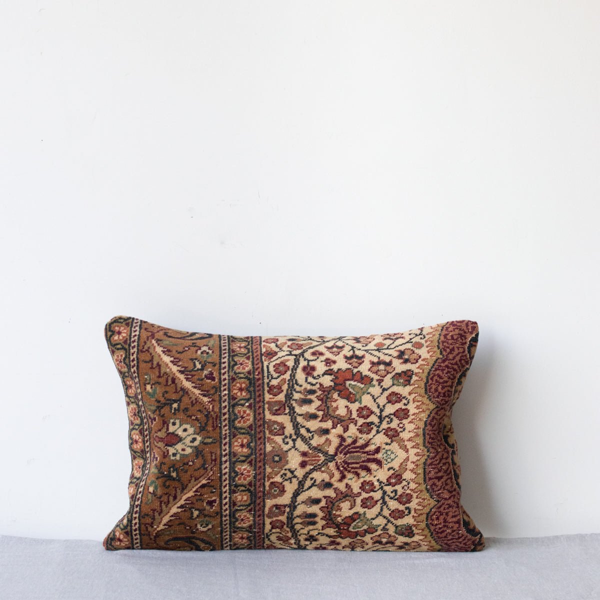 Vintage Tufted Rug Pillow | Millau - elsie green - textiles