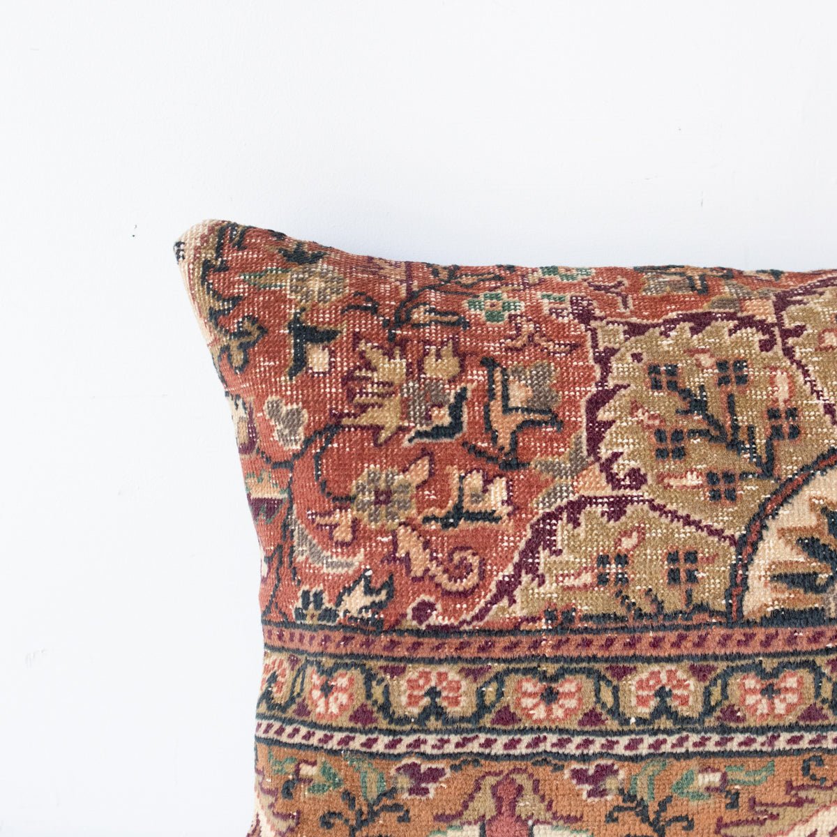 Vintage Tufted Rug Pillow | Millau - elsie green - textiles