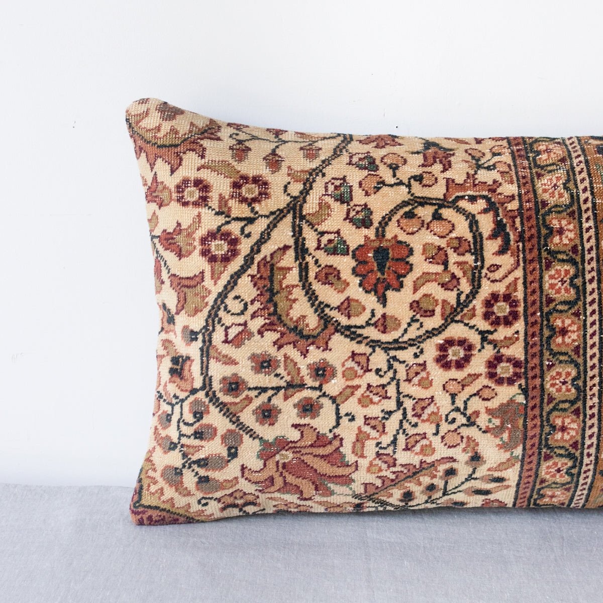Vintage Tufted Rug Pillow | Millau - elsie green - textiles