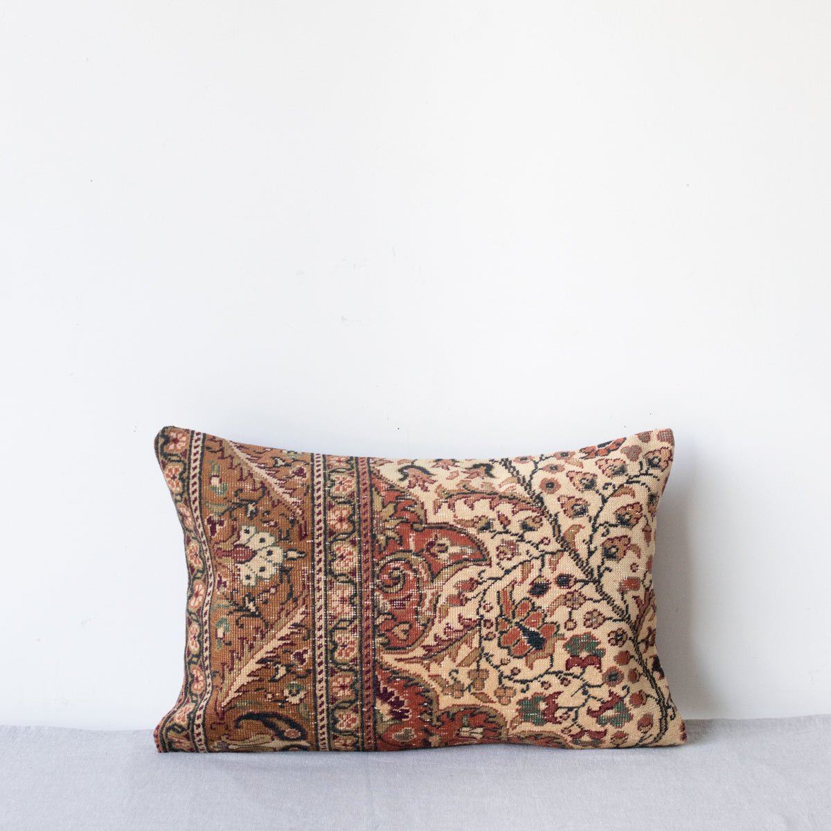 Vintage Tufted Rug Pillow | Millau - elsie green - textiles