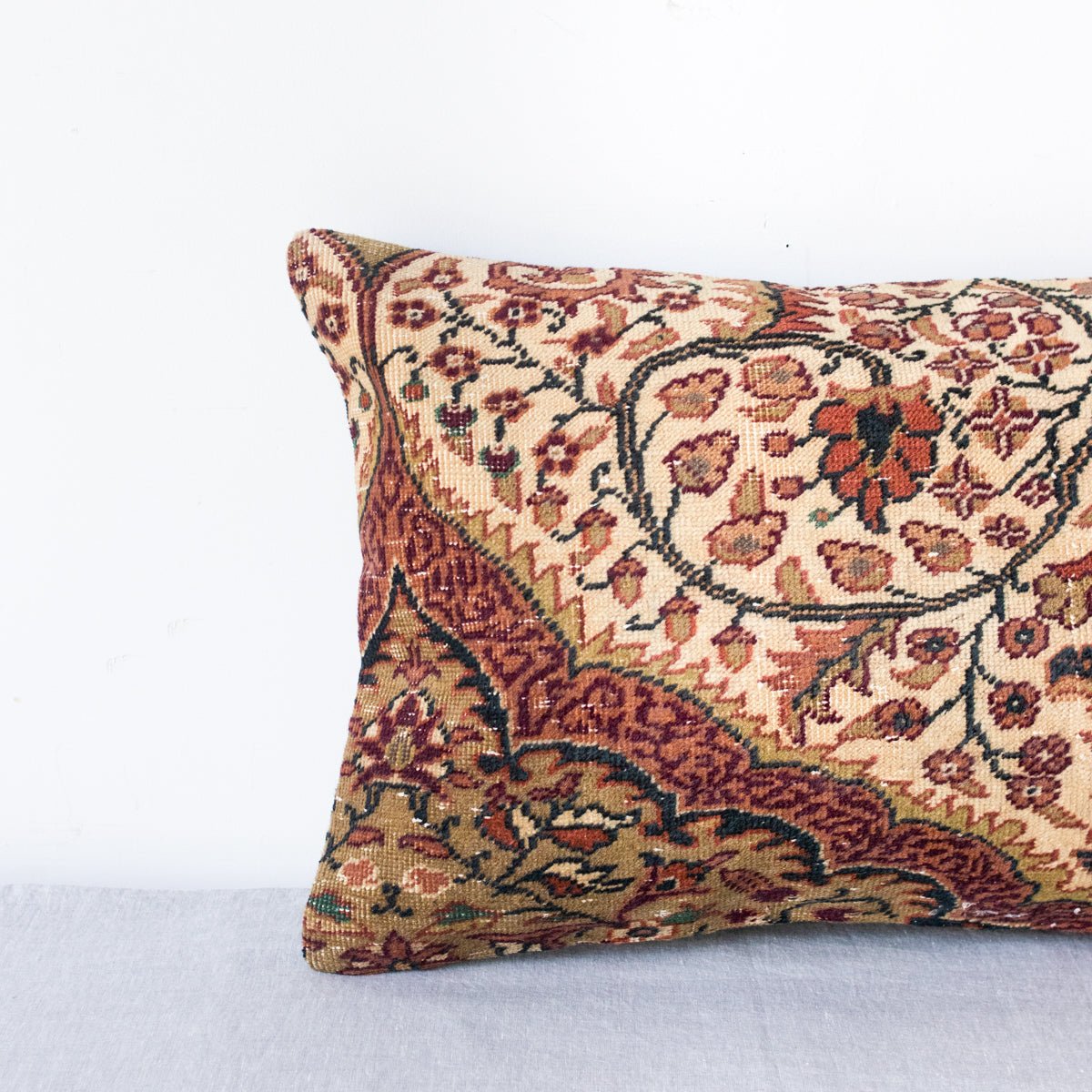 Vintage Tufted Rug Pillow | Millau - elsie green - textiles