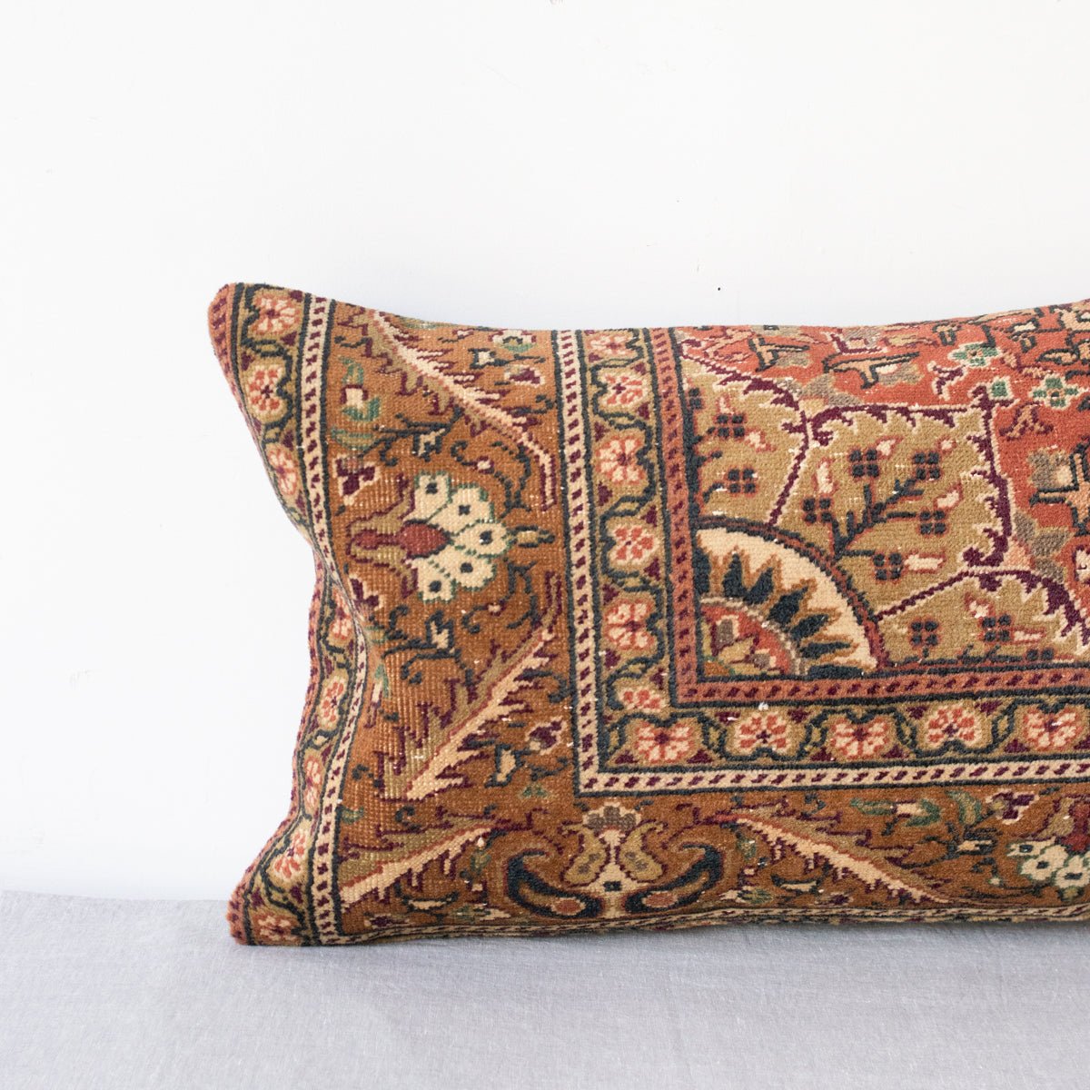 Vintage Tufted Rug Pillow | Millau - elsie green - textiles