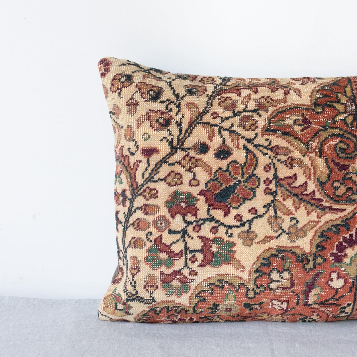 Vintage Tufted Rug Pillow | Millau - elsie green - textiles