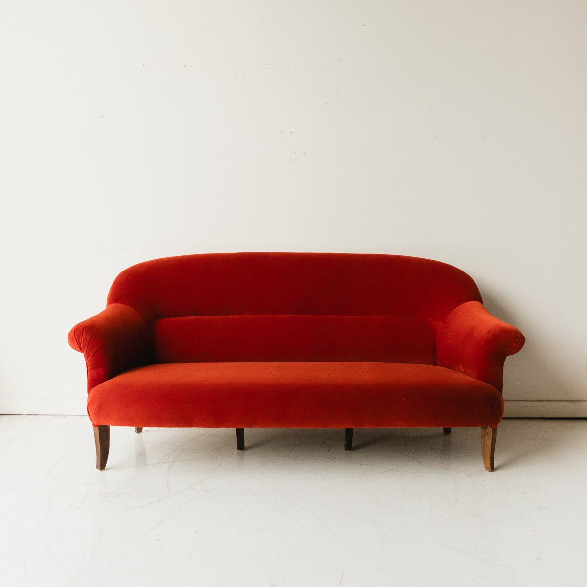 Vintage Velvet Crapud Sofa | Brick Velvet - elsie green - Furniture
