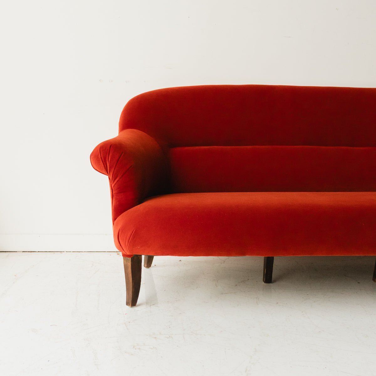 Vintage Velvet Crapud Sofa | Brick Velvet - elsie green - Furniture