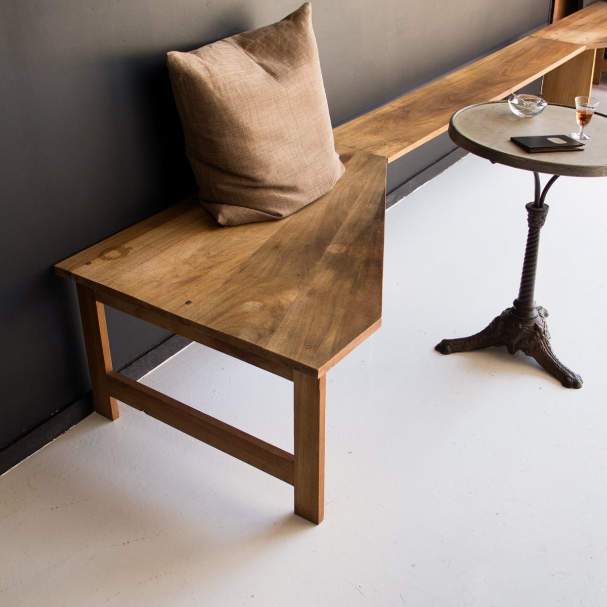 Vintage Walnut Banquette - elsie green - furniture
